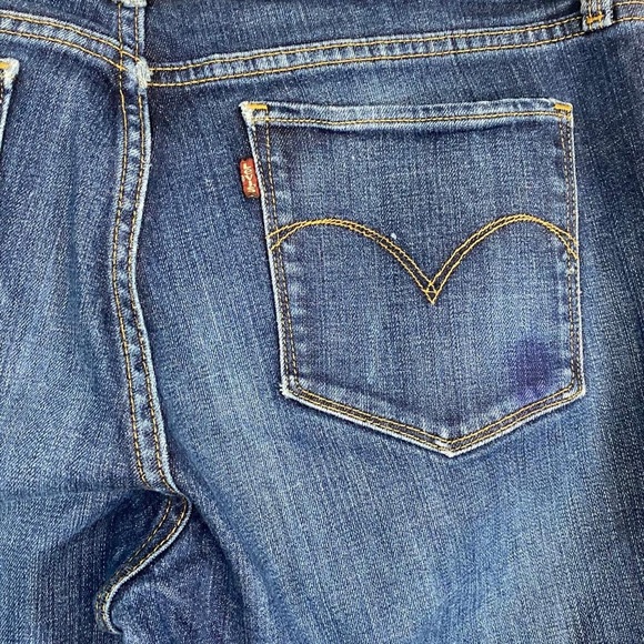 Levi's Demi Curve Mid Rise Boot Cut Dark Wash Jean - Picture 7 of 15